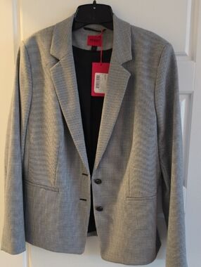 Hugo Boss Women's Gray Glen Plaid Blazer